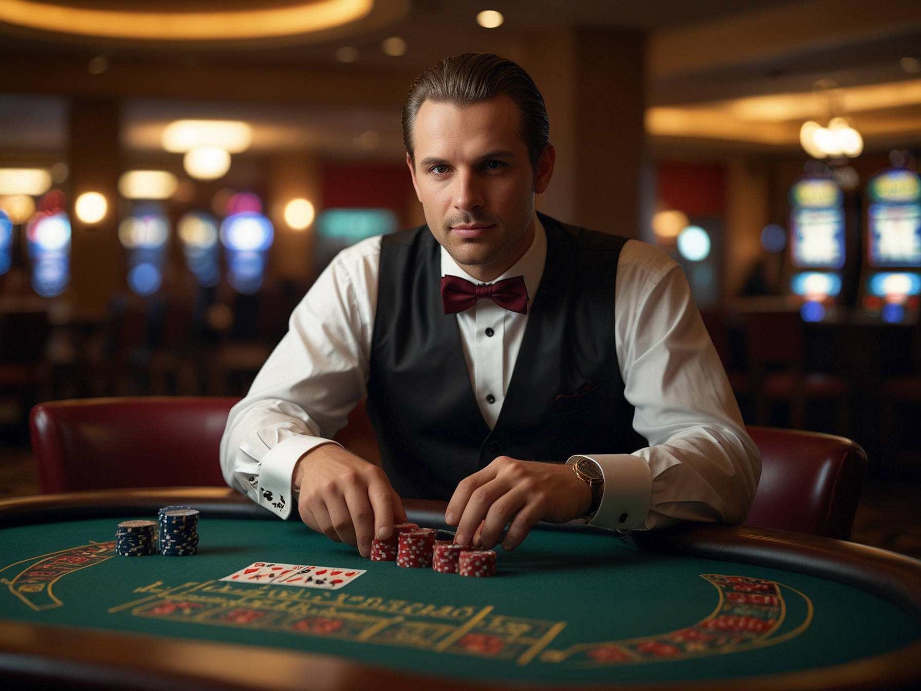 Elon Casino welcome banner with lively casino floor